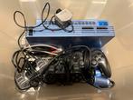 PS2 met 4 controllers, Eye Toy, memory card en ca. 50 Games, Blauw, Phat, Ophalen of Verzenden, Met 3 controllers of meer