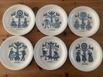 Vintage bordjes Hollandse klederdracht 6 stuks. Royal Spinhx, Ophalen
