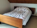 Tweepersoonsbed, Huis en Inrichting, Slaapkamer | Bedden, Gebruikt, Bruin, Hout, Ophalen