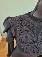 GIORGIA zwarte gebreide trui met kant maat S ipst, Giorgia, Zwart, Ophalen of Verzenden, Maat 36 (S)