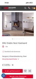 Zeer mooie DRU Diablo next Gashaard, Huis en Inrichting, Haarden, Ophalen, Zo goed als nieuw, Hangende haard, Gashaard