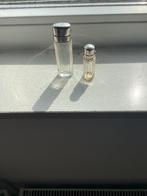 2 parfumflesjes met zilveren dop, Parfumfles, Ophalen of Verzenden, Zo goed als nieuw