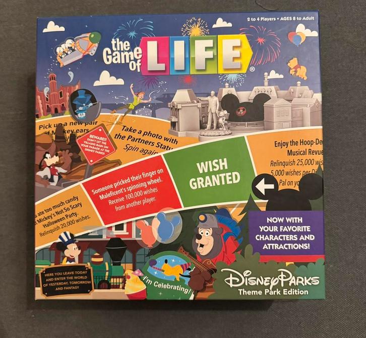 The game of Life Disney Parks Edition - levensweg, Hobby en Vrije tijd, Gezelschapsspellen | Bordspellen, Zo goed als nieuw, Ophalen of Verzenden