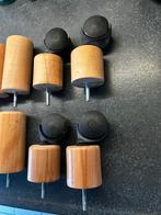 8 Eikenhouten Bedpootjes - 6cm Diameter, 12cm Hoog, Ophalen of Verzenden, Zo goed als nieuw