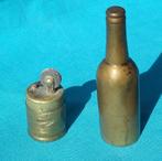 EERSTE WERELDOORLOG TRENCH ART AANSTEKER VORM CHAMPAGNE FLES, Verzamelen, Verzenden, Landmacht, Nederland, Hulzen of Bodemvondsten