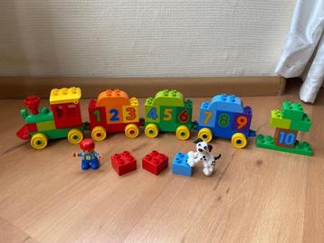 Duplo, cijfertrein tellen met pop hond, set 10558 compleet beschikbaar voor biedingen