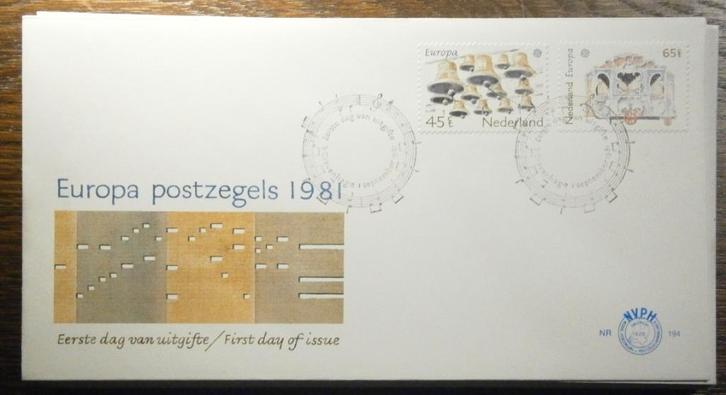 NVPH 194 Europa (CEPT) - Den Haag 1-9-1981, Postzegels en Munten, Postzegels | Eerstedagenveloppen, Onbeschreven, Nederland, Ophalen of Verzenden