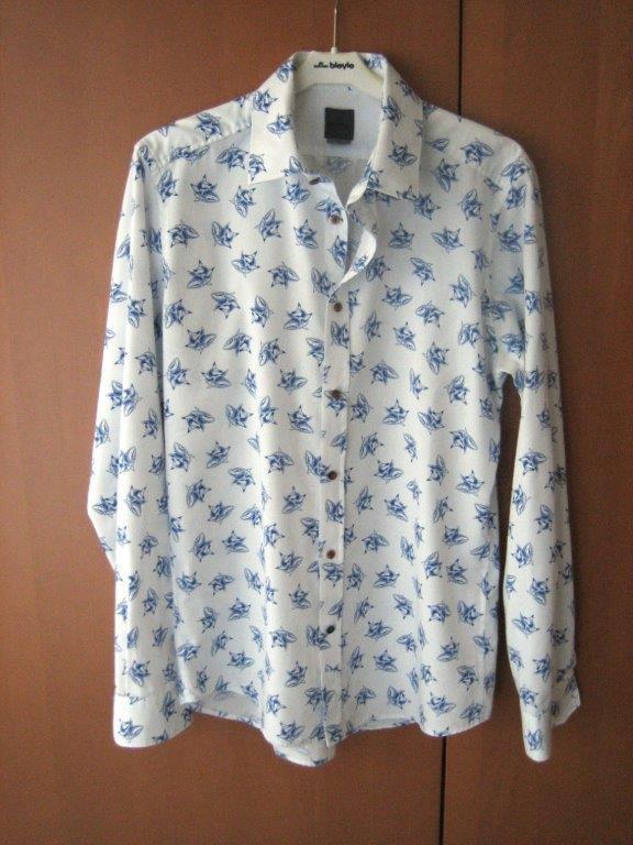 Zeer apart wit Nordic Sea overhemd BERTONI 41 Snazzeys, Kleding | Heren, Overhemden, Nieuw, Halswijdte 41/42 (L), Wit, Verzenden