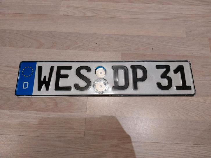Kentekenplaat duitsland kreis wesel in noordrhein westfalen, Verzamelen, Overige Verzamelen, Gebruikt, Ophalen of Verzenden
