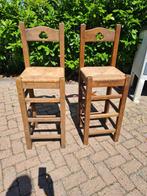 2x Eikenhouten barkruk – vintage stoelen voor bar / mancave, Ophalen, Gebruikt