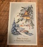 Besneeuwd landschap en kerstklok, Verzenden, Gelopen, Feest(dag)