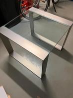 bijzettafel, Strak, Vierkant, 55 tot 75 cm, Glas