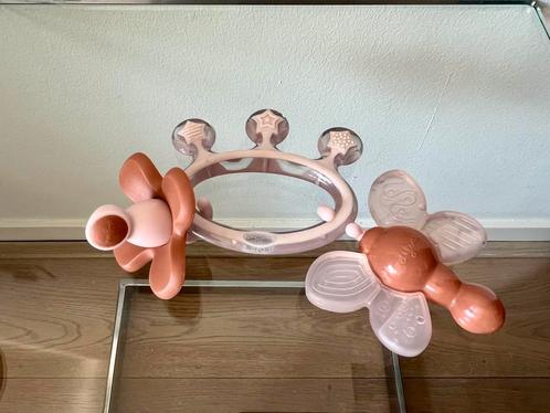 Difrax bijtring blossom roze, Kinderen en Baby's, Babyvoeding en Toebehoren, Zo goed als nieuw, Overige typen, Ophalen of Verzenden