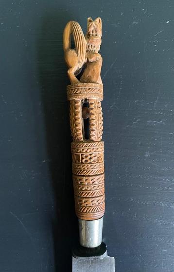 Antiek West-Fries Paeremes leeuw 1882 zieltje volkskunst beschikbaar voor biedingen