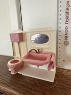 Vintage plastic poppenhuis badkamer, Ophalen of Verzenden, Gebruikt, Poppenhuis