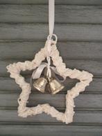Kerst hanger ster rotan met belletjes, *, *, Nieuw, Ophalen of Verzenden