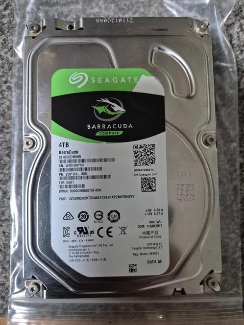 Seagate Barracuda 4TB SATA Harddisk, Computers en Software, Harde schijven, Gebruikt, Desktop, Intern, HDD, SATA, Ophalen of Verzenden