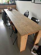 Steigerhout tafel, Huis en Inrichting, Tafels | Eettafels, 200 cm of meer, Gebruikt, Rechthoekig, Ophalen of Verzenden