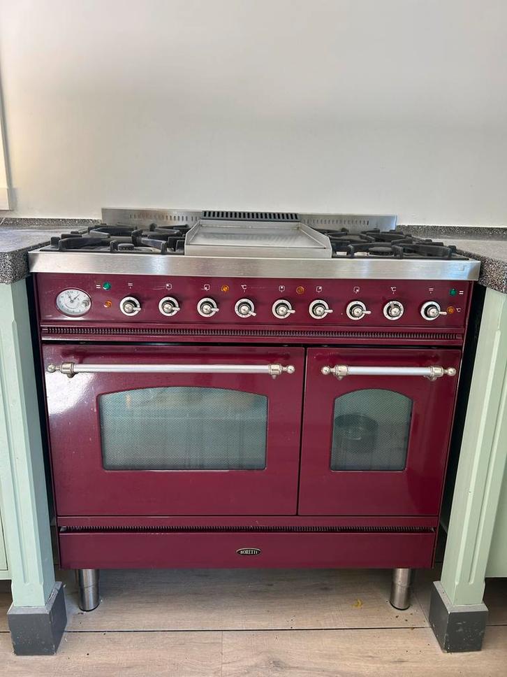 Boretti Gasfornuis met Dubbele Oven, Witgoed en Apparatuur, Ovens, Gebruikt, Vrijstaand, Oven, 60 cm of meer, 60 cm of meer, Hete lucht