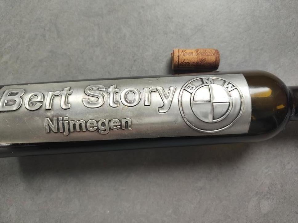 BMW Bert Story Nijmegen lege wijnfles, Ophalen of Verzenden, Frankrijk, Overige typen