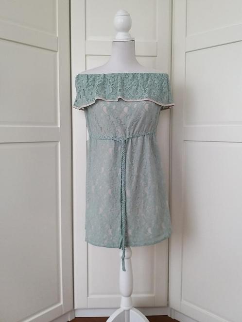 Traffic People nieuwe mint groene off shoulder tuniek top L, Kleding | Dames, Blouses en Tunieken, Nieuw, Maat 42/44 (L), Groen