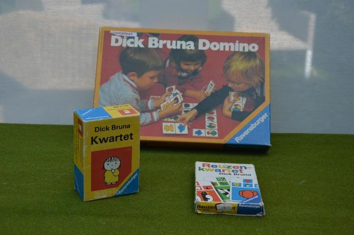 vintage jaren 70 kwartet / domino spellen van Dick Bruna, Hobby en Vrije tijd, Gezelschapsspellen | Bordspellen, Gebruikt, Een of twee spelers