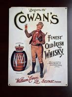 Cowan’s Whisky • Vintage reclamenbord 30x40cm, Ophalen of Verzenden, Gebruikt