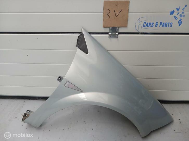 Zijscherm Renault Megane II MV632 Zilver-Grijs Rechts 04-09, Auto-onderdelen, Carrosserie en Plaatwerk, Gebruikt, Ophalen of Verzenden