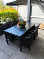 Tuintafel met zes stoelen, Tuin en Terras, Ophalen, Zo goed als nieuw