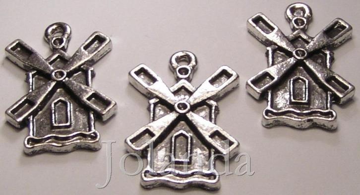 0778 Mooie Zilver Kleurige Metalen Molen Bedels, Sieraden, Tassen en Uiterlijk, Bedels, Nieuw, Overige merken, Overige materialen
