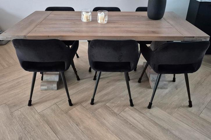 Eikenhouten eettafel / tafel Robuust & Stijlvol 200x100cm, Huis en Inrichting, Tafels | Eettafels, Gebruikt, 100 tot 150 cm, 150 tot 200 cm