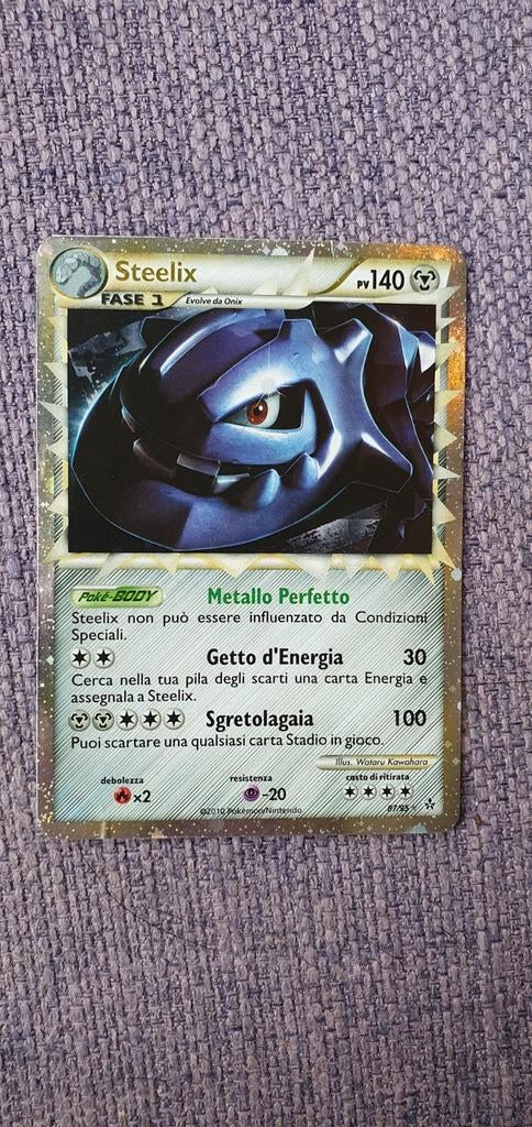 Steelix 87/95 holo pokemon kaart, Ophalen of Verzenden, Zo goed als nieuw