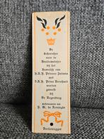 Oud Reclame Boekenlegger ~ Huwelijk Juliana en Bernhard 1937, Verzenden, Zo goed als nieuw, Reclame