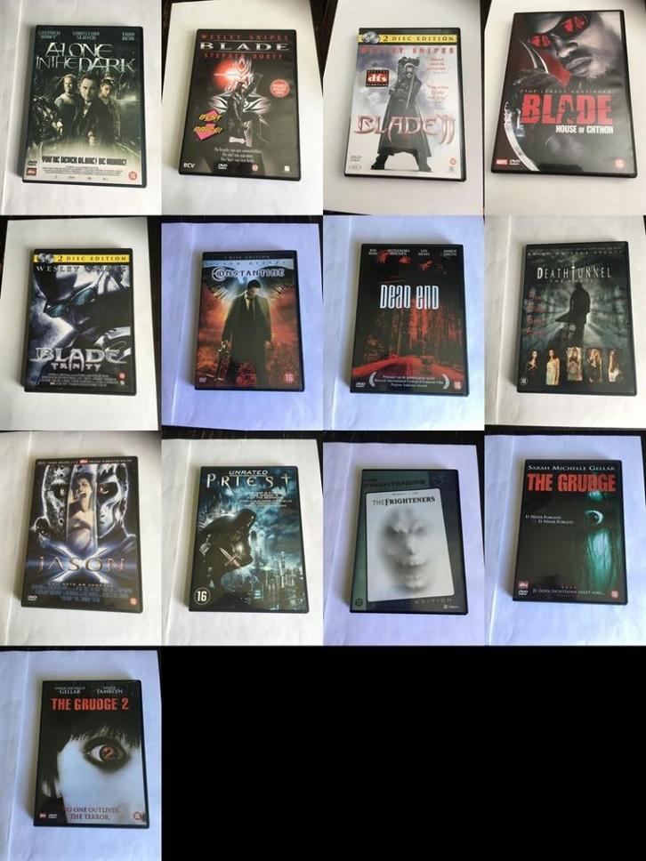 horror dvd 13 stuks collectie diverse partij, Cd's en Dvd's, Dvd's | Horror, Zo goed als nieuw, Overige genres, Vanaf 16 jaar