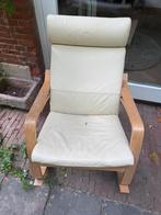 Ikea schommelstoel hout/ leer, Huis en Inrichting, Ophalen, Gebruikt, Hout