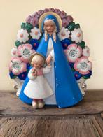 Brocantie beeldje Moeder en Kind, Jeanne Hebbelynck, gips, Antiek en Kunst, Ophalen of Verzenden