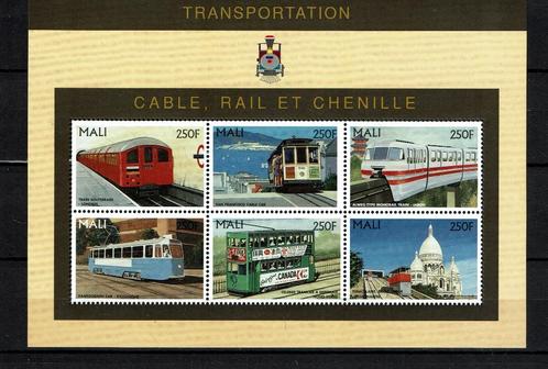 mali 1996 pf blok treinen railroad trains spoorwegen, Postzegels en Munten, Postzegels | Thematische zegels, Postfris, Treinen