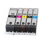Set Canon PGI-520 & CLI-521 serie MET CHIP huismerk, Ophalen of Verzenden, Nieuw, Cartridge