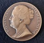 Bronzen penning Koningin Wilhelmina geboorte te 31-8-1880, Postzegels en Munten, Penningen en Medailles, Ophalen of Verzenden