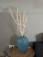 Blauwe design vaas met takken, Ophalen of Verzenden, Gebruikt