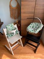 Botanische hoes met dikke vulling + kussenset tripp trapp, Ophalen of Verzenden, Nieuw, Meegroeistoel, Stoelverkleiner