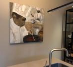 Schilderij “Koks in actie”, Antiek en Kunst, Ophalen