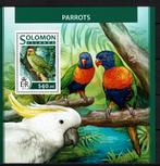 solomon isl 2017 pf blok papegaaien vogels birds parrots 2, Ophalen of Verzenden, Postfris, Dier of Natuur