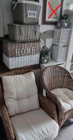 Rieten / rotan fauteuils en woonaccessoires, Huis en Inrichting, Ophalen of Verzenden, Zo goed als nieuw, Minder dan 75 cm, 50 tot 75 cm