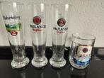 4 verschillende soorten paulaner glazen en bierpul 2004, Verzamelen, Biermerken, Ophalen of Verzenden, Zo goed als nieuw, Pul(len)