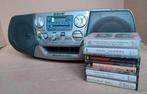 Draagbare stereo radio, CD, cassette Sony CFD-V27L + 6x MC, Audio, Tv en Foto, Radio's, Ophalen of Verzenden, Gebruikt, Radio