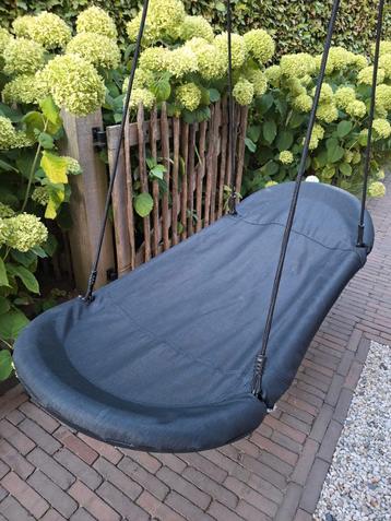 Grote Ligschommel Zwart 170x70 cm beschikbaar voor biedingen