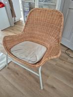 IKEA Rieten Fauteuil met Kussen - ZSM Ophalen!, Ophalen, 75 tot 100 cm, 50 tot 75 cm
