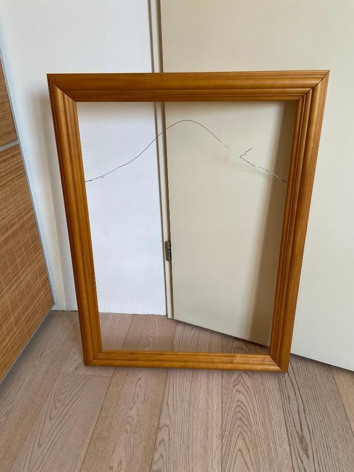 Houten lijst – 80  60cm, Huis en Inrichting, Woonaccessoires | Lijsten, Gebruikt, 50 tot 75 cm, 50 tot 75 cm, Hout, Ophalen of Verzenden