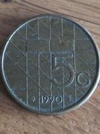 5 gulden munt, Beatrix,  1990., Postzegels en Munten, Munten | Nederland, Ophalen of Verzenden, Koningin Beatrix, 5 gulden